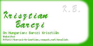 krisztian barczi business card
